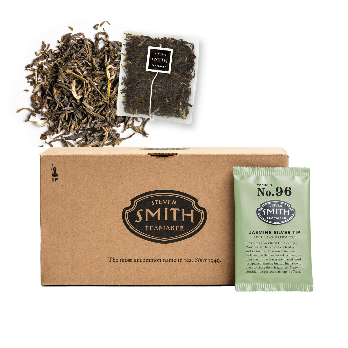 Steven Smith Teamaker Jasmine Silver Tip No. 96 Green Tea with Jasmine Blossoms — 36 Sachets