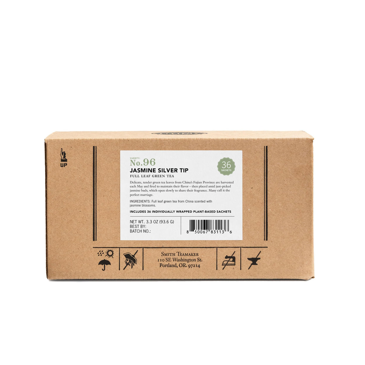 Steven Smith Teamaker Jasmine Silver Tip No. 96 Green Tea with Jasmine Blossoms — 36 Sachets