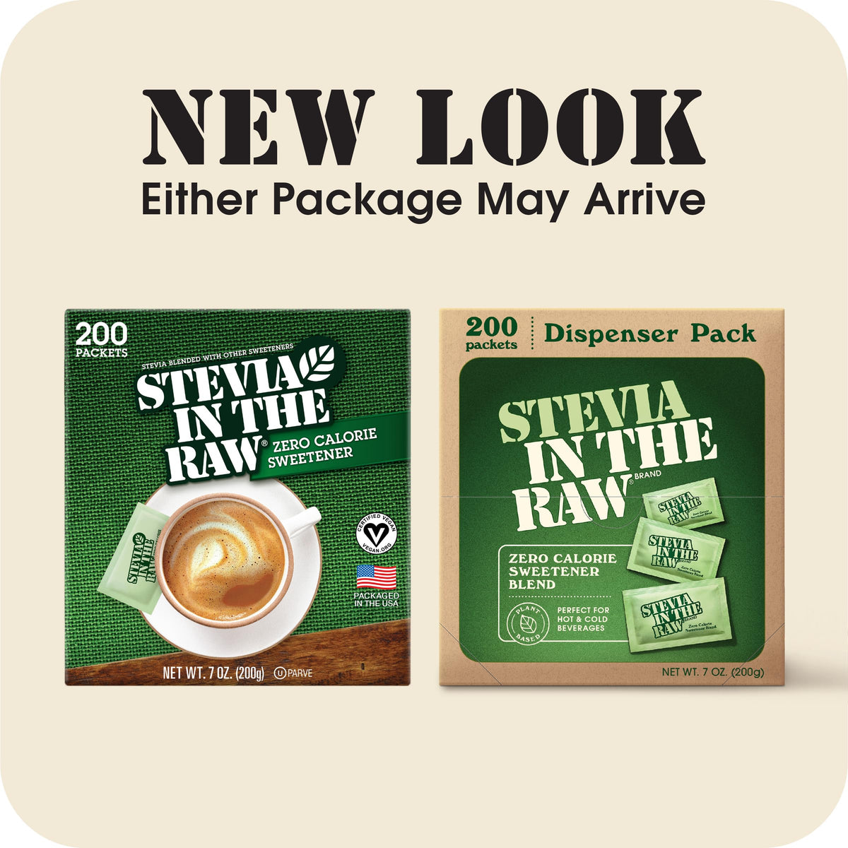 Stevia In The Raw Zero Calorie Sweetener Packets — Plant-Based, No Erythritol (Pack of 2, 200 Packets Each)