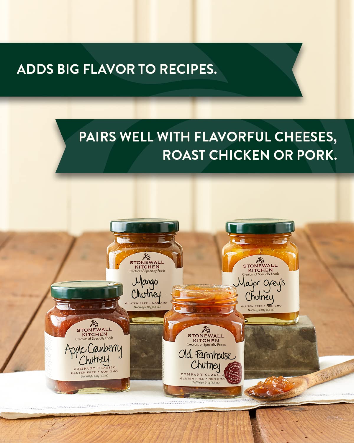 Stonewall Kitchen Our Chutney Collection (4 pc) | 8.5 oz Each