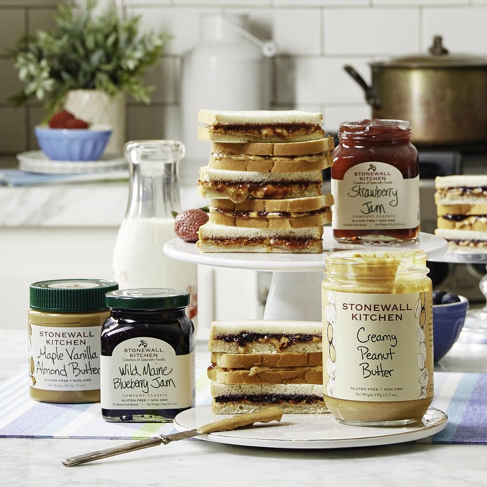 Stonewall Kitchen Wild Maine Blueberry Jam 4-Pack | Premium Berry Jam Gift Set