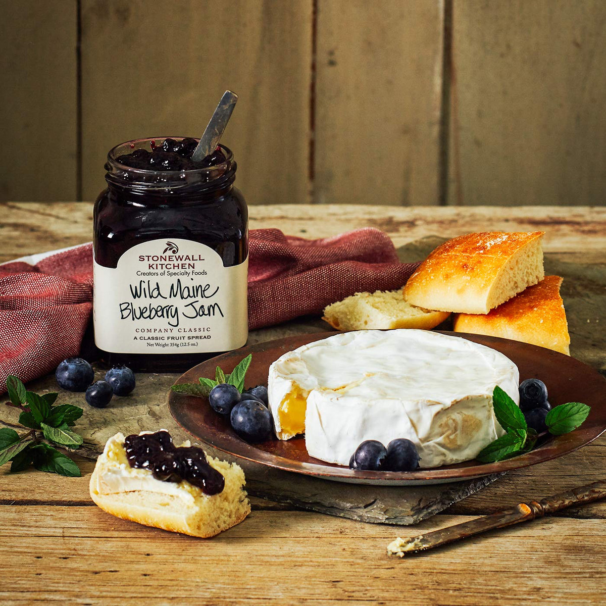 Stonewall Kitchen Wild Maine Blueberry Jam 4-Pack | Premium Berry Jam Gift Set