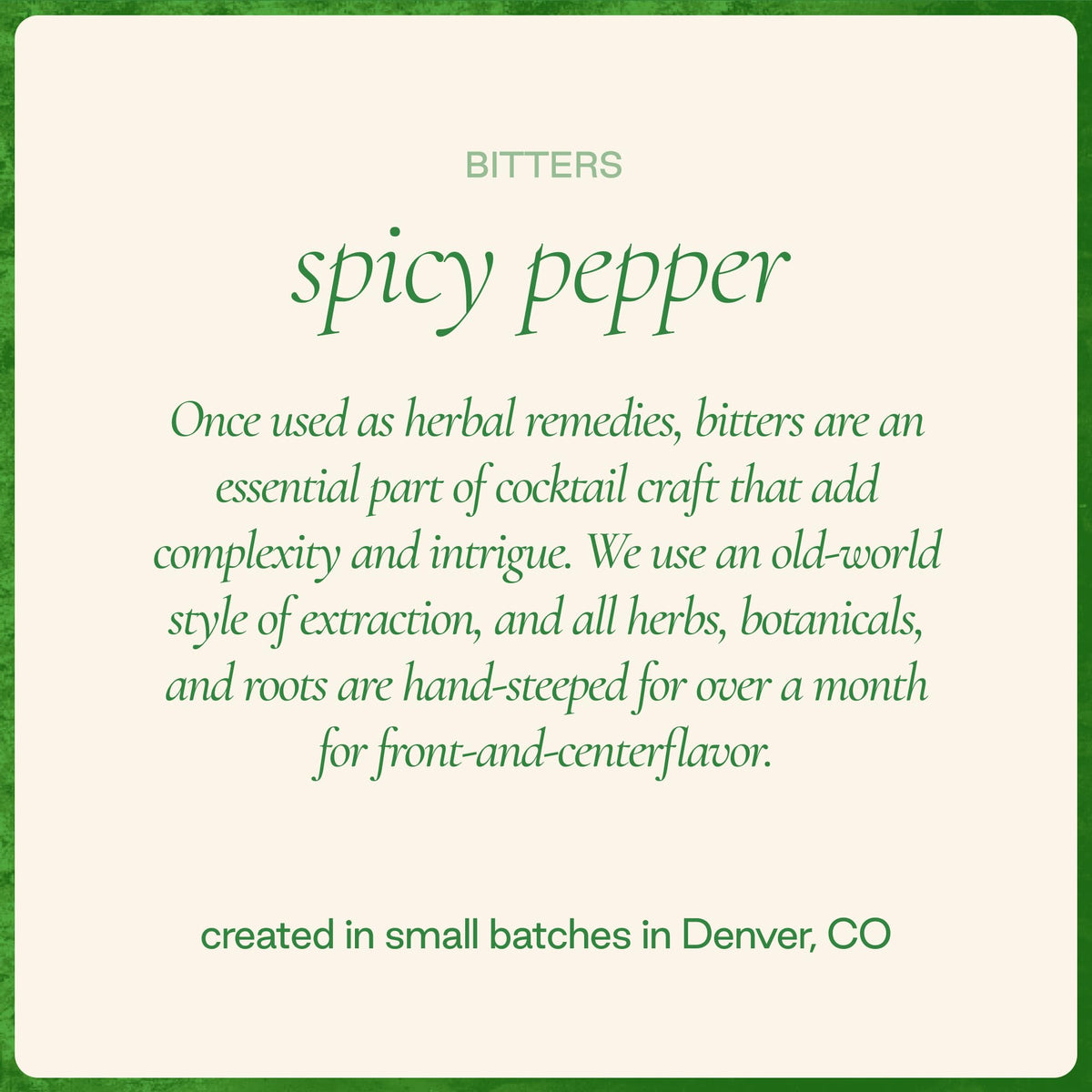 Strongwater Bonfire Spicy Pepper Bitters (40 Servings) – Lime & Fresh Pepper – Pair with Margarita or Bloody Mary – 3oz