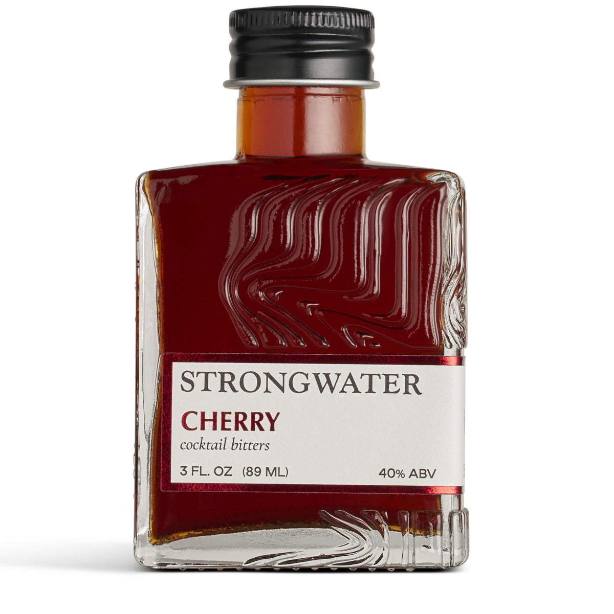 Strongwater Cherry Bitters (40 Servings) – Organic Tart & Bing Cherries, Cinnamon Spice, 3oz