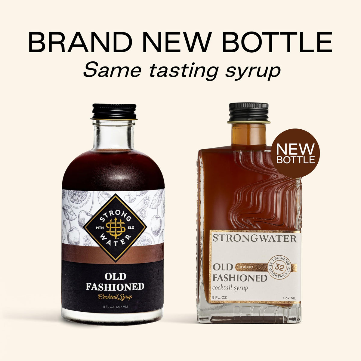 Strongwater Espresso Old Fashioned Craft Cocktail Mixer — 32 Cocktails
