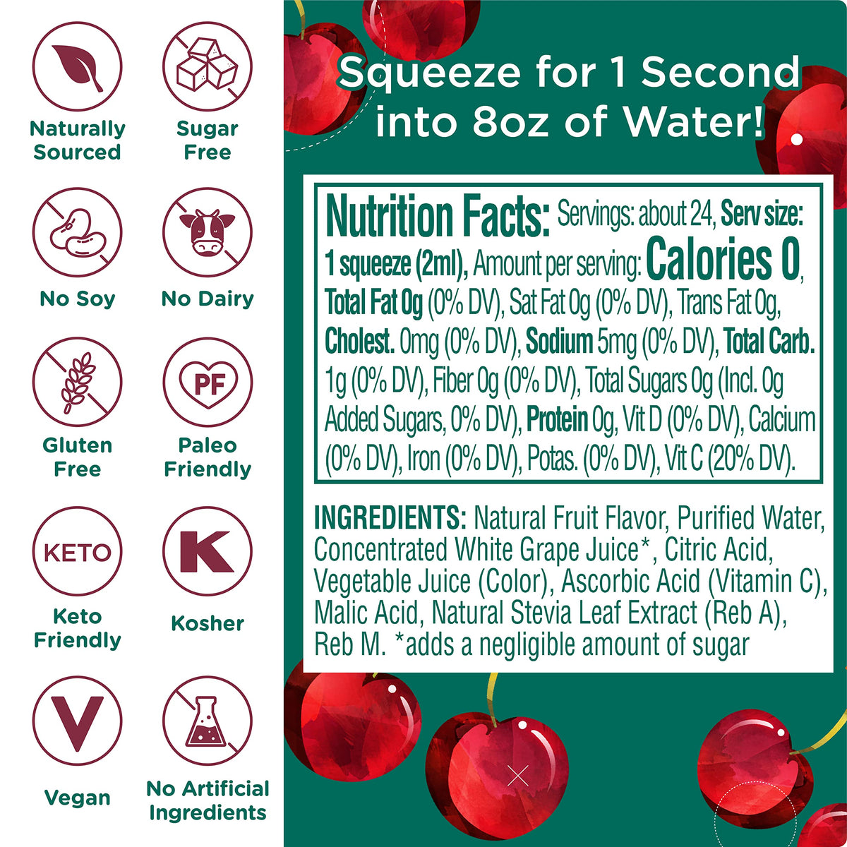 Stur LWE Black Cherry 5-Pack – Flavor Drops for Refreshing Water