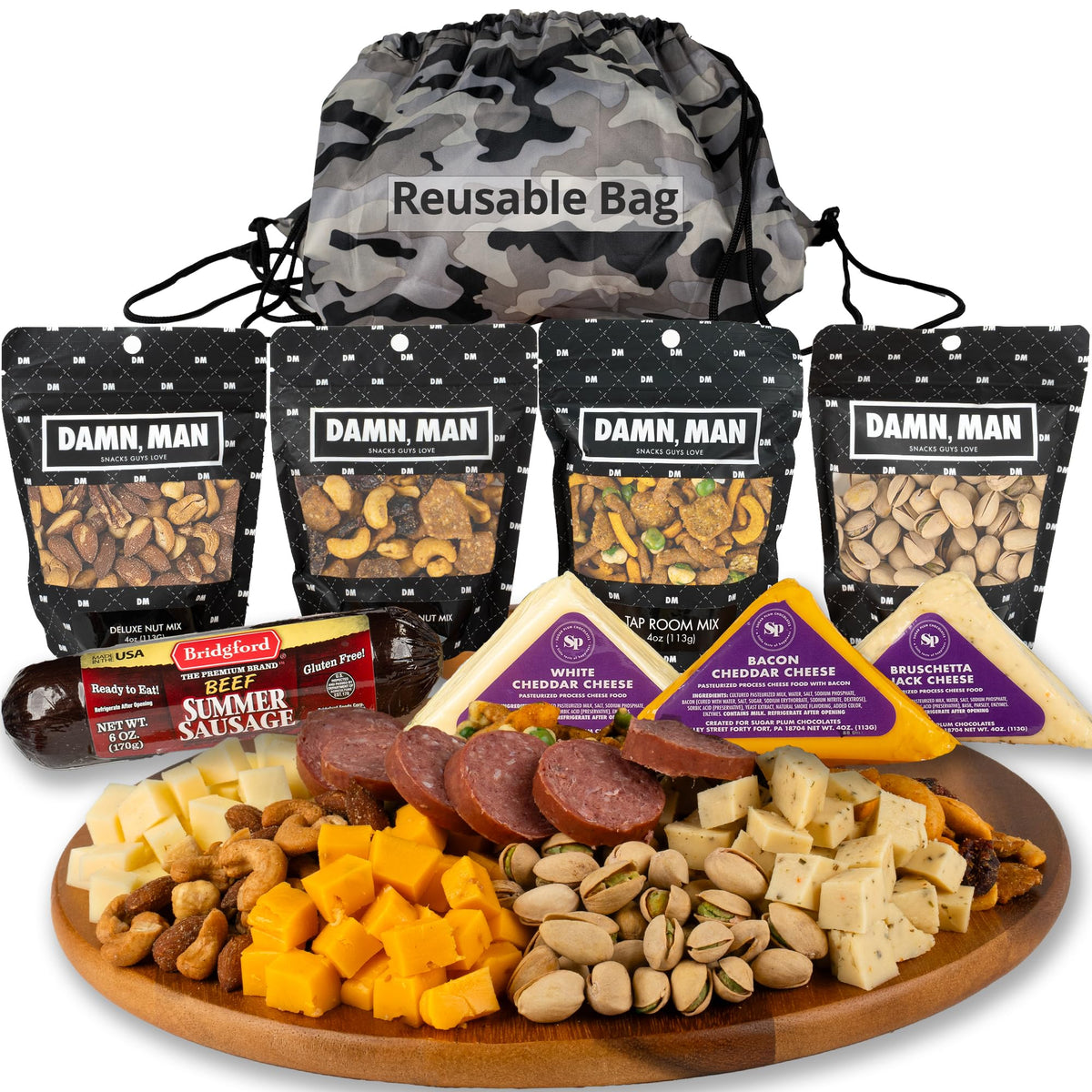 Sugar Plum Meat and Cheese Gift Basket — 2+ Lbs Gourmet Charcuterie Tray