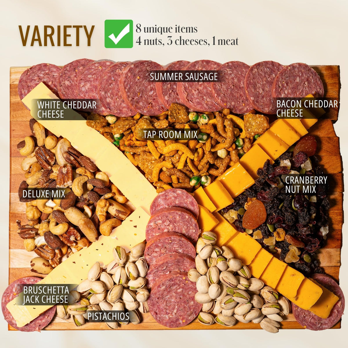 Sugar Plum Meat and Cheese Gift Basket — 2+ Lbs Gourmet Charcuterie Tray