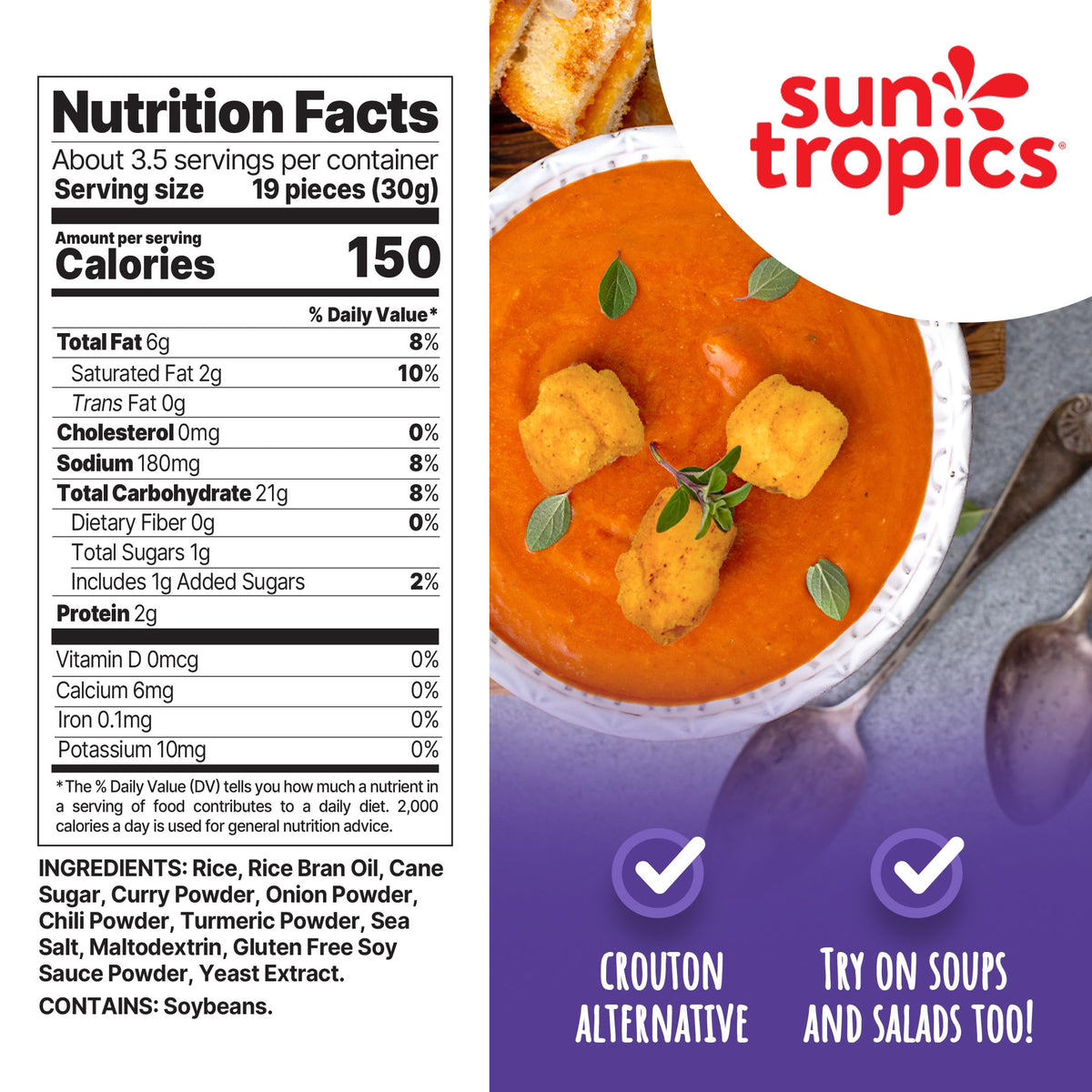 Sun Tropics Mochi Snack Bites – Golden Curry Flavor, 3.5 oz (6 Pack) | Gluten Free & Dairy Free