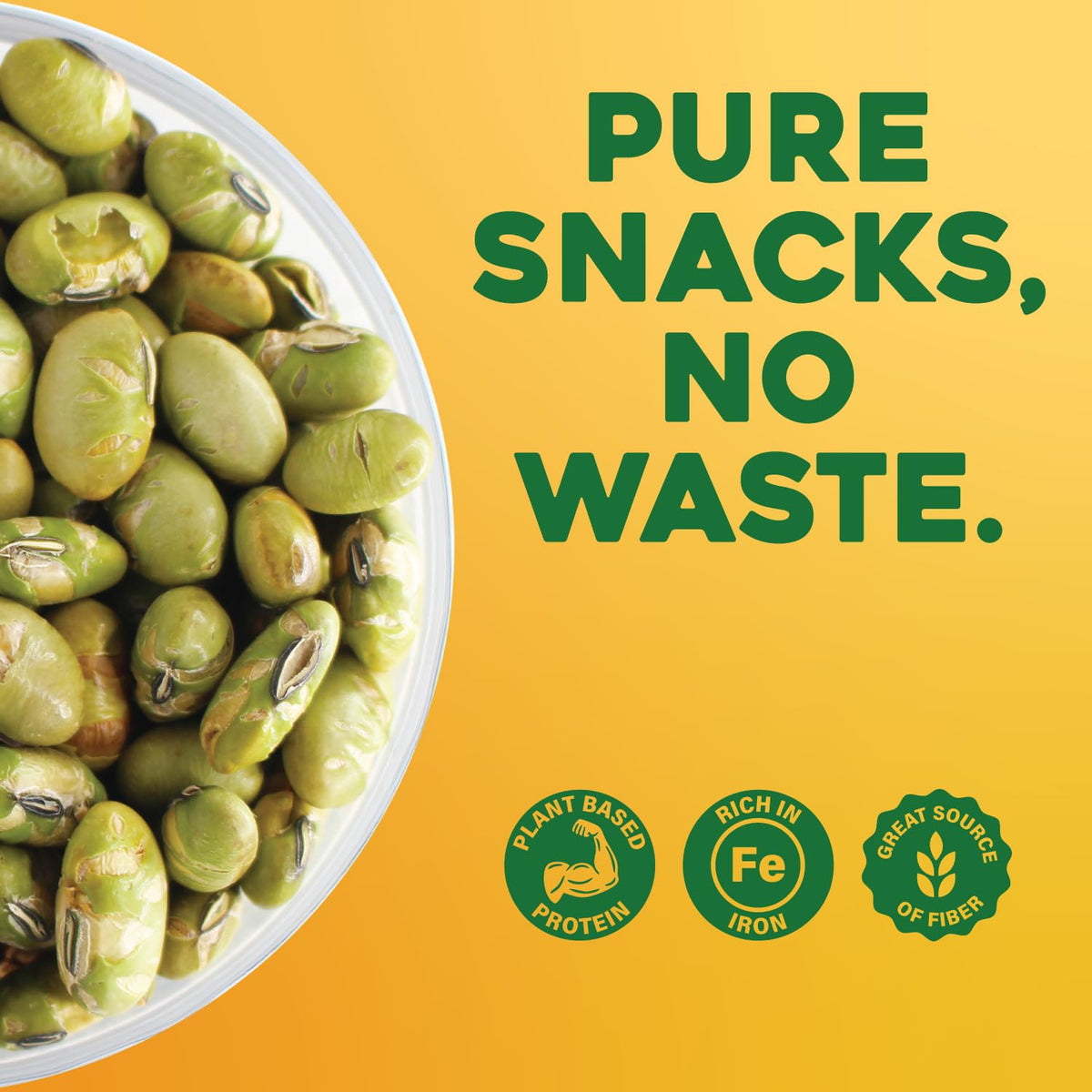 Sunbest Natural Edamame Beans – 64 oz Salted & Dry Roasted | Plant-Based Snack