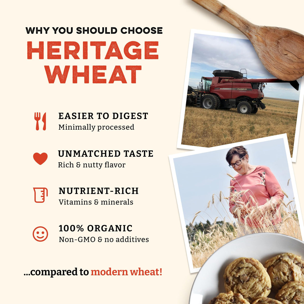 Sunrise Flour Mill Heritage Organic White Flour – Unbleached All-Purpose, High-Protein, Glyphosate-Free (USDA Organic)
