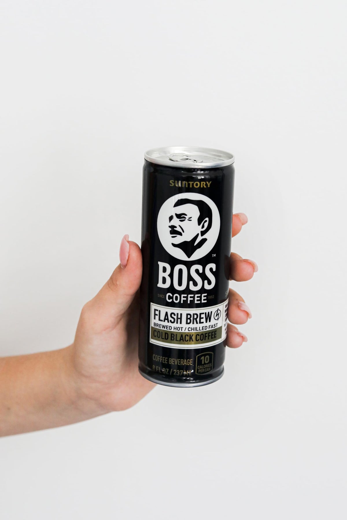 BOSS Coffee by Suntory Flash Brew Original Black Coffee – 8oz Can, 12 Pack, Ready to Drink