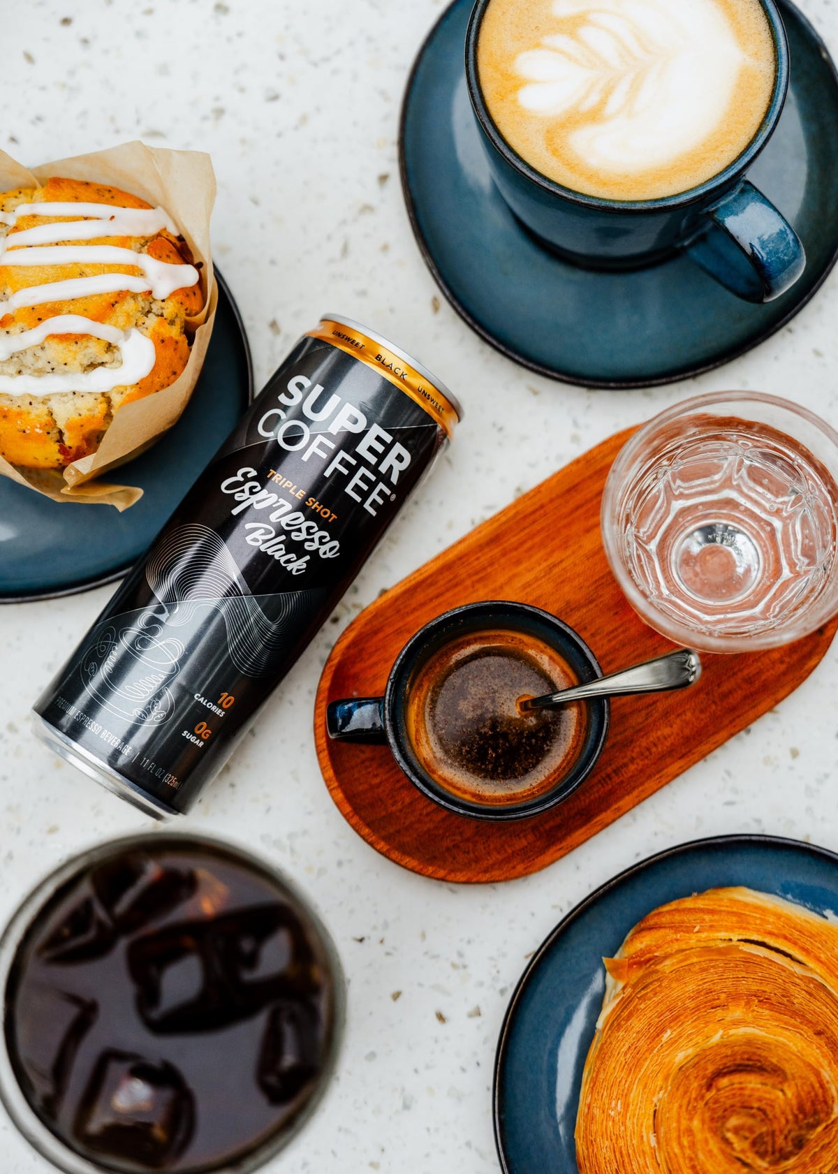 SUPER COFFEE Espresso Triple Shot Black Can - 0g Added Sugar, 10 Calories, 11oz, 12-Pack | Cold Brew Coffee Drinks