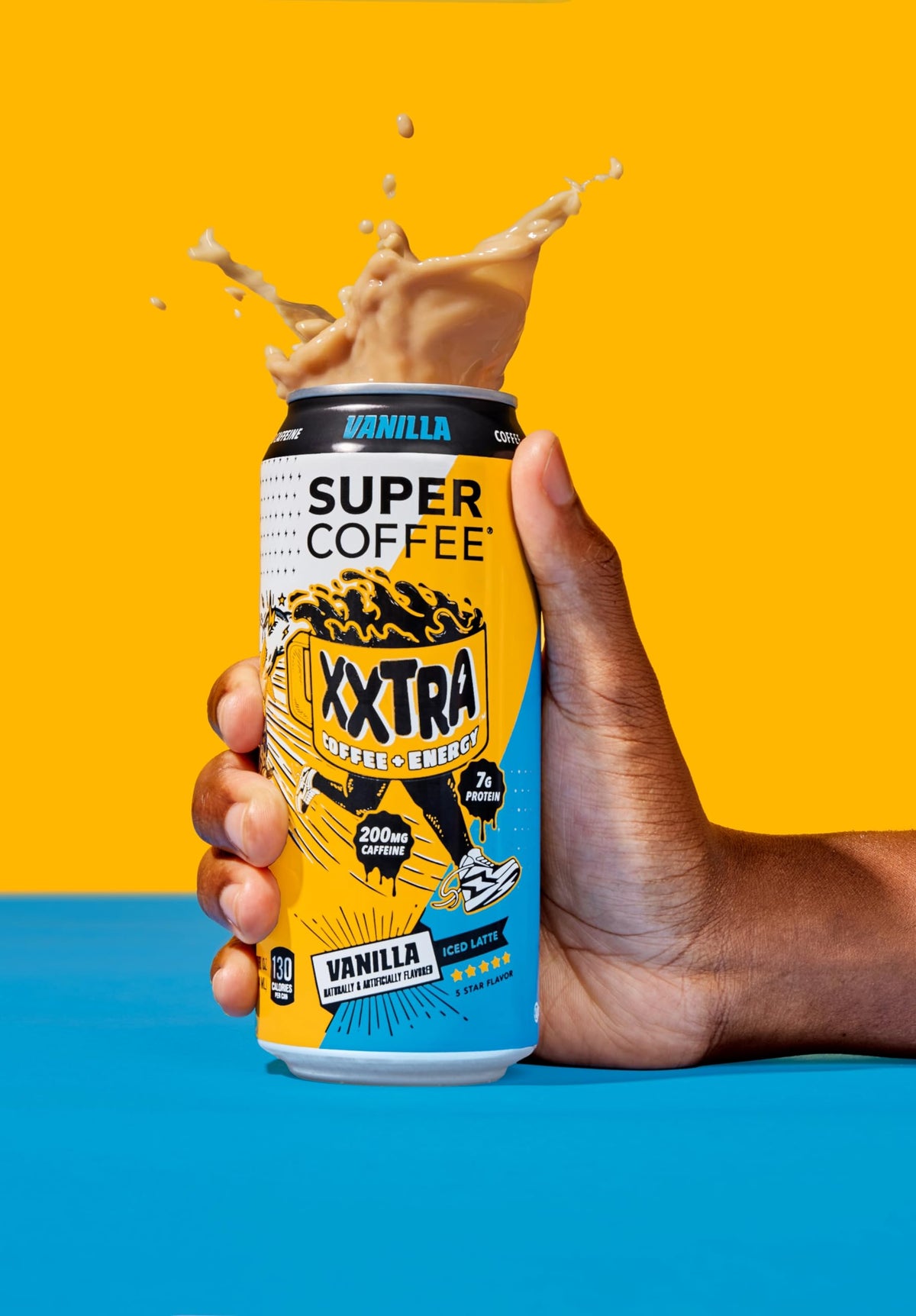 SUPER COFFEE XXTRA Keto Protein Coffee – 7g Protein, 0g Added Sugar, 130 Calories, Caramel, 15oz Can (12 Pack) | Iced Smart Coffee