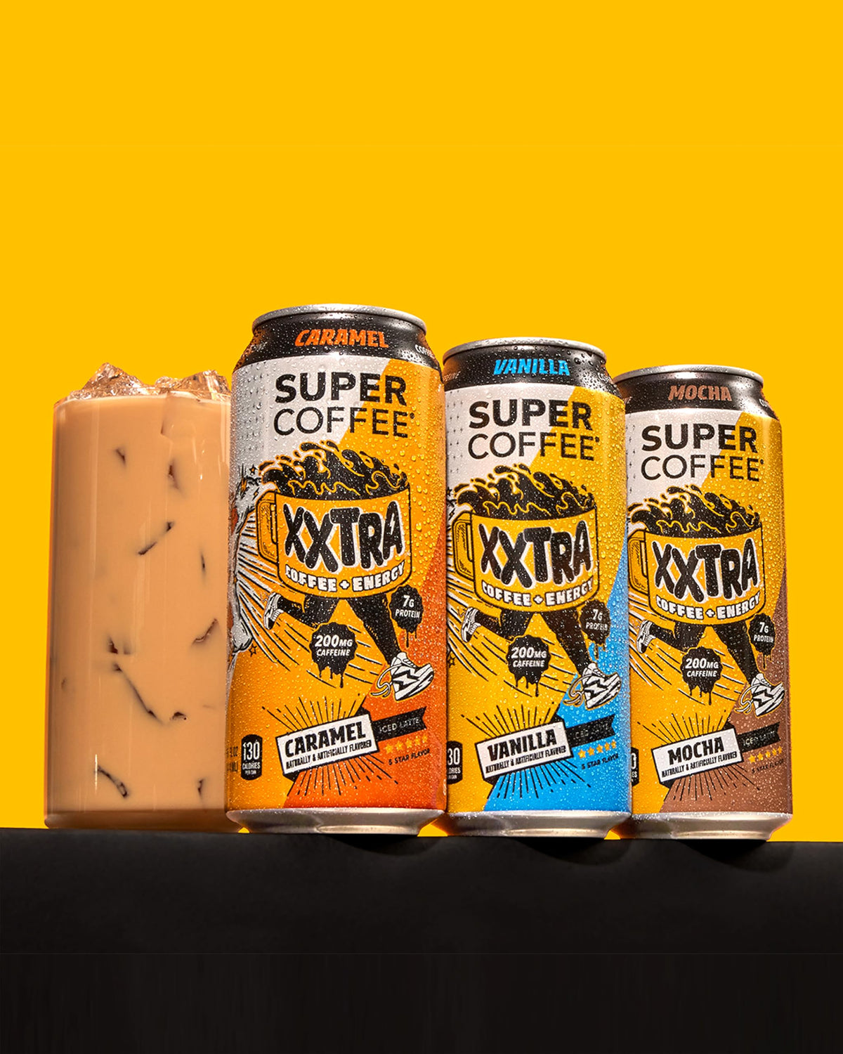 SUPER COFFEE XXTRA Keto Protein Coffee – 7g Protein, 0g Added Sugar, 130 Calories, Caramel, 15oz Can (12 Pack) | Iced Smart Coffee