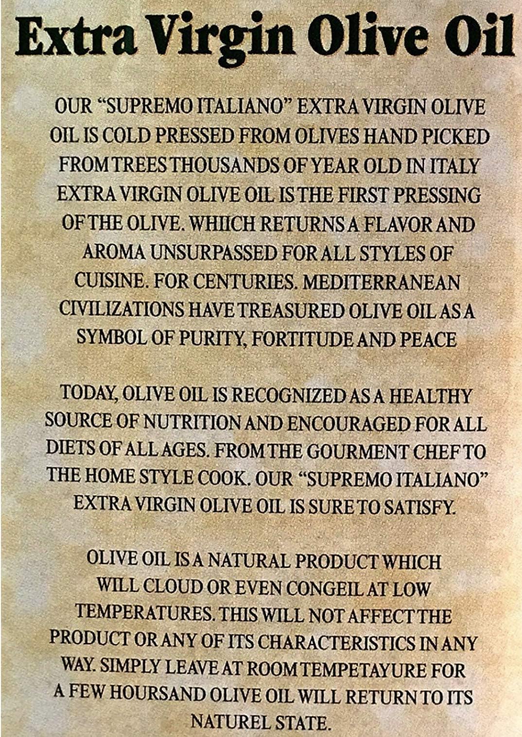 Supremo Italiano Extra Virgin Olive Oil 3L Can – Packed in Italy