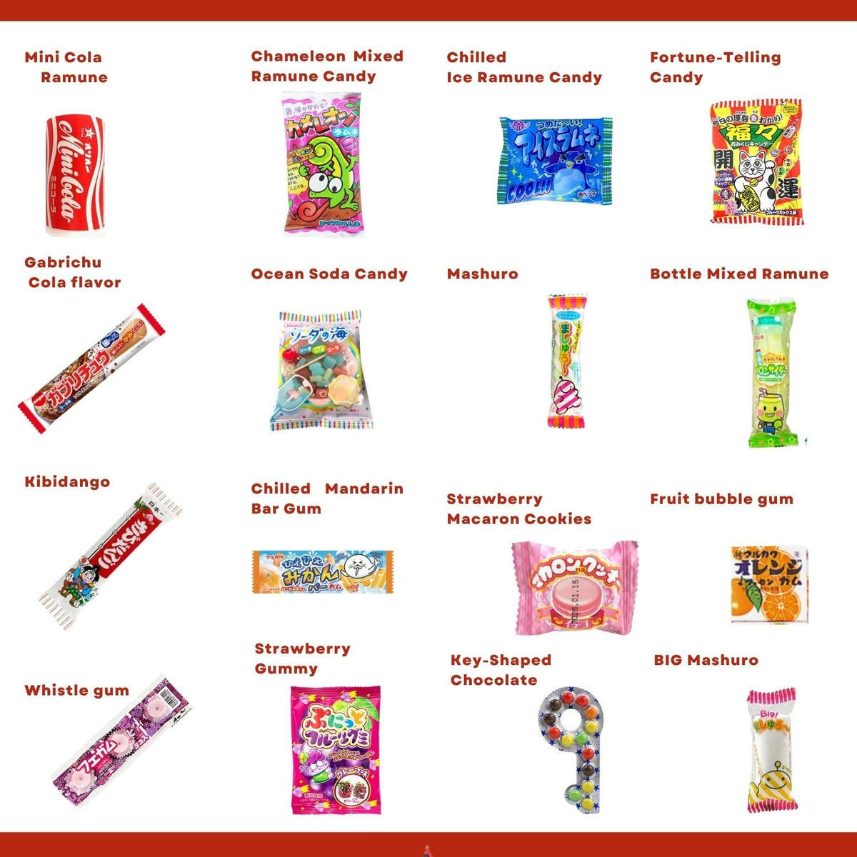 SurpriseBox Japanese Candy Box – 50 Dagashi Treats for Gifting
