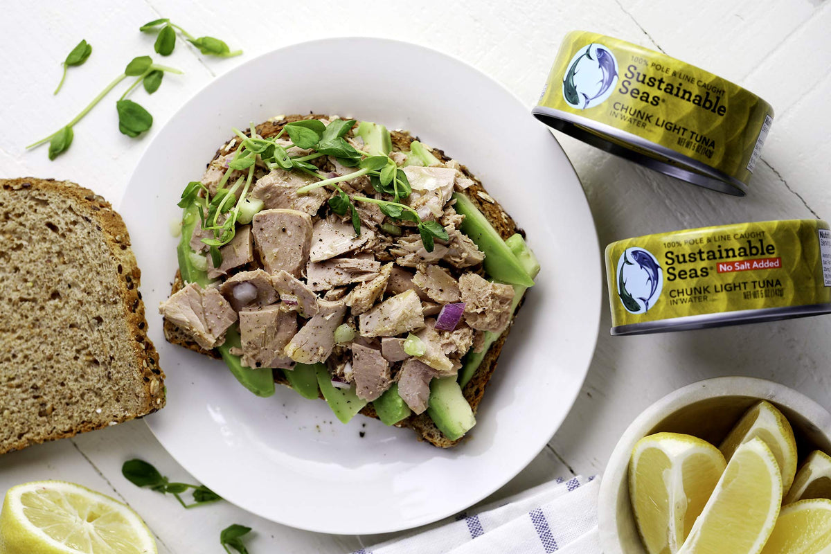 Sustainable Seas Chunk Light Tuna in Water, No Salt Added, 5 oz Can (Pack of 12)