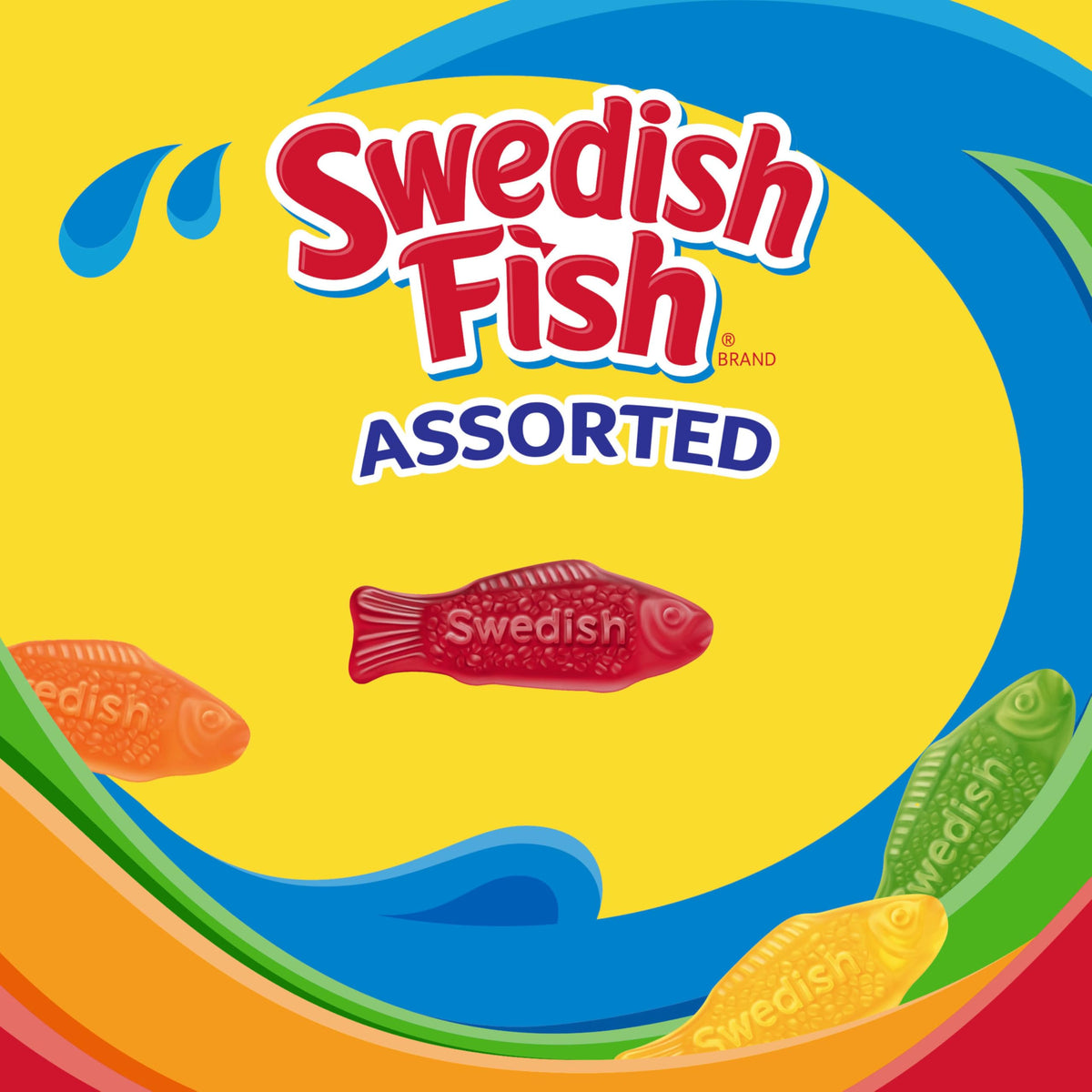 SWEDISH FISH Assorted Soft & Chewy Gummy Candy – 5 lb Bulk Bag