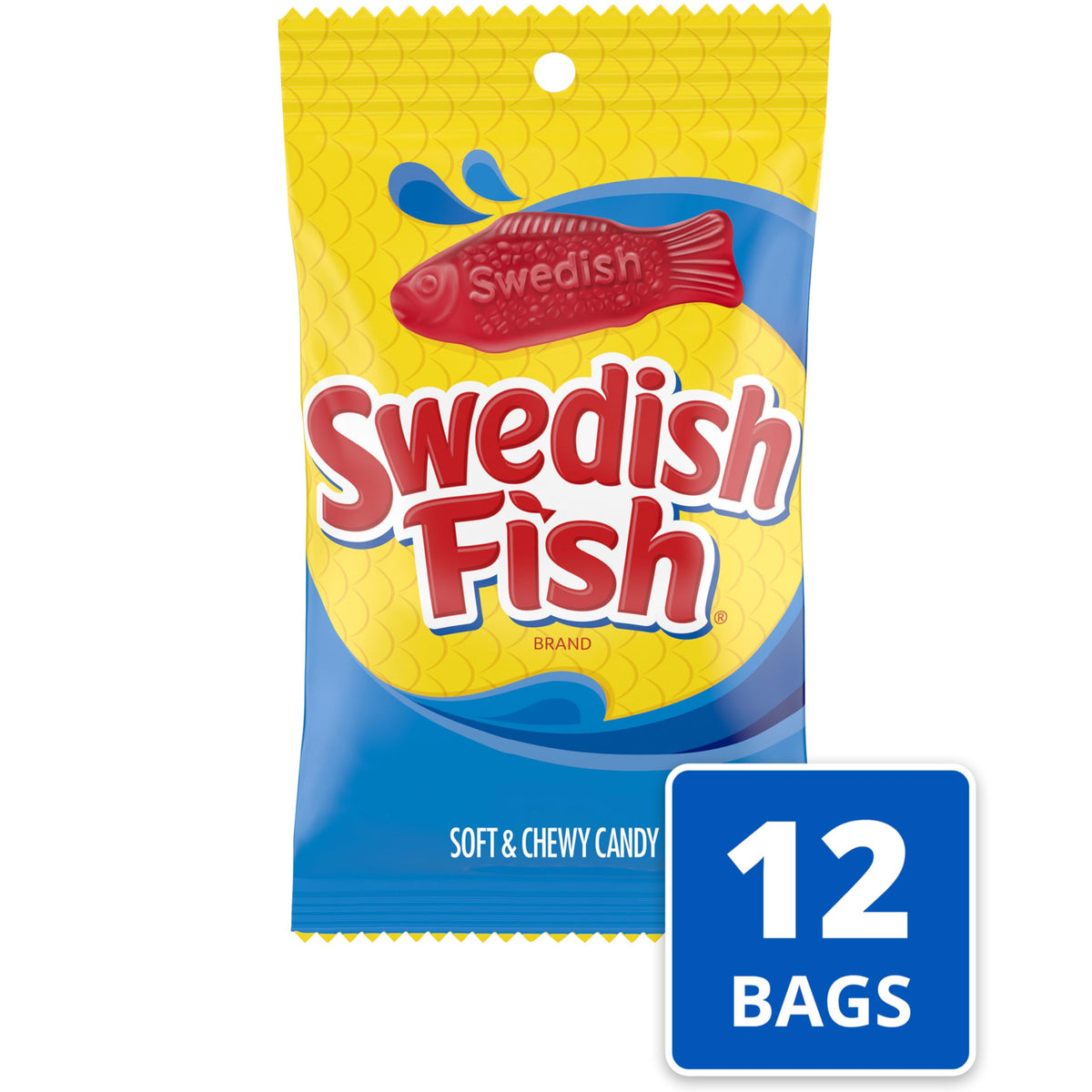 SWEDISH FISH Soft & Chewy Gummy Candy – 12 x 8 oz Bags | Bulk Candy