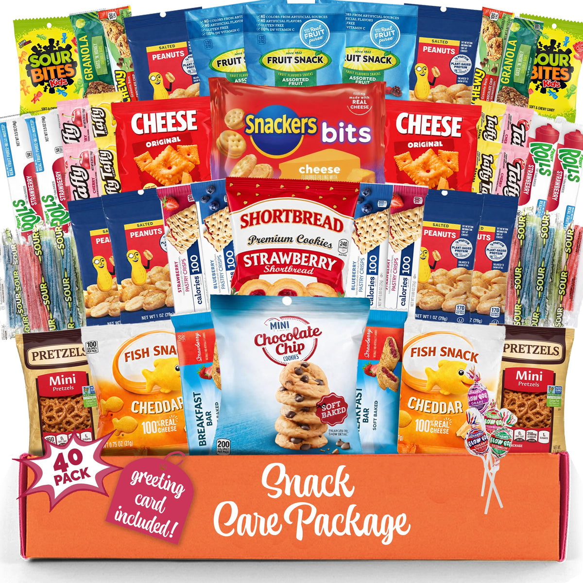 Sweet Choice Snacks Variety Pack (40 Count) – Mother’s Day Gift Box with Chips, Cookies & Bars