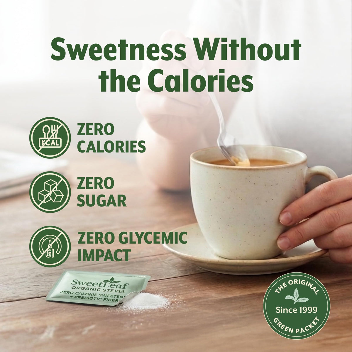 SweetLeaf Organic Stevia Packets – Zero Calorie, Sugar Free, Keto & Gluten Free, 500 Count (Pack of 1)