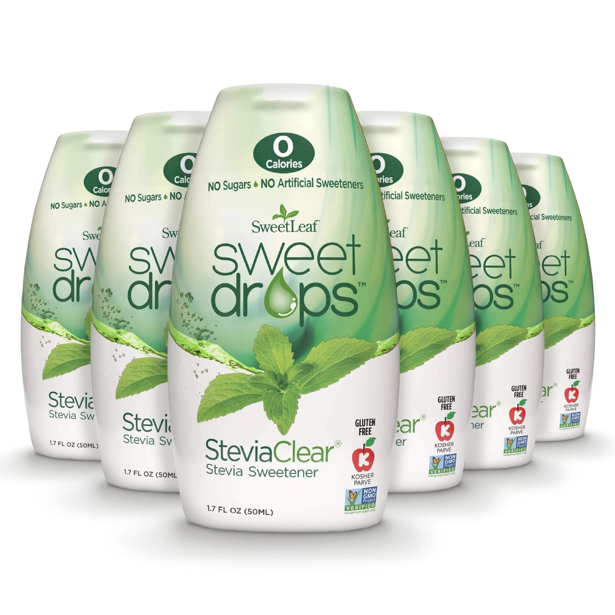 SweetLeaf Sweet Drops – Zero-Calorie Flavored Stevia Liquid Sweetener | Keto Friendly, Gluten Free (Pack of 6)