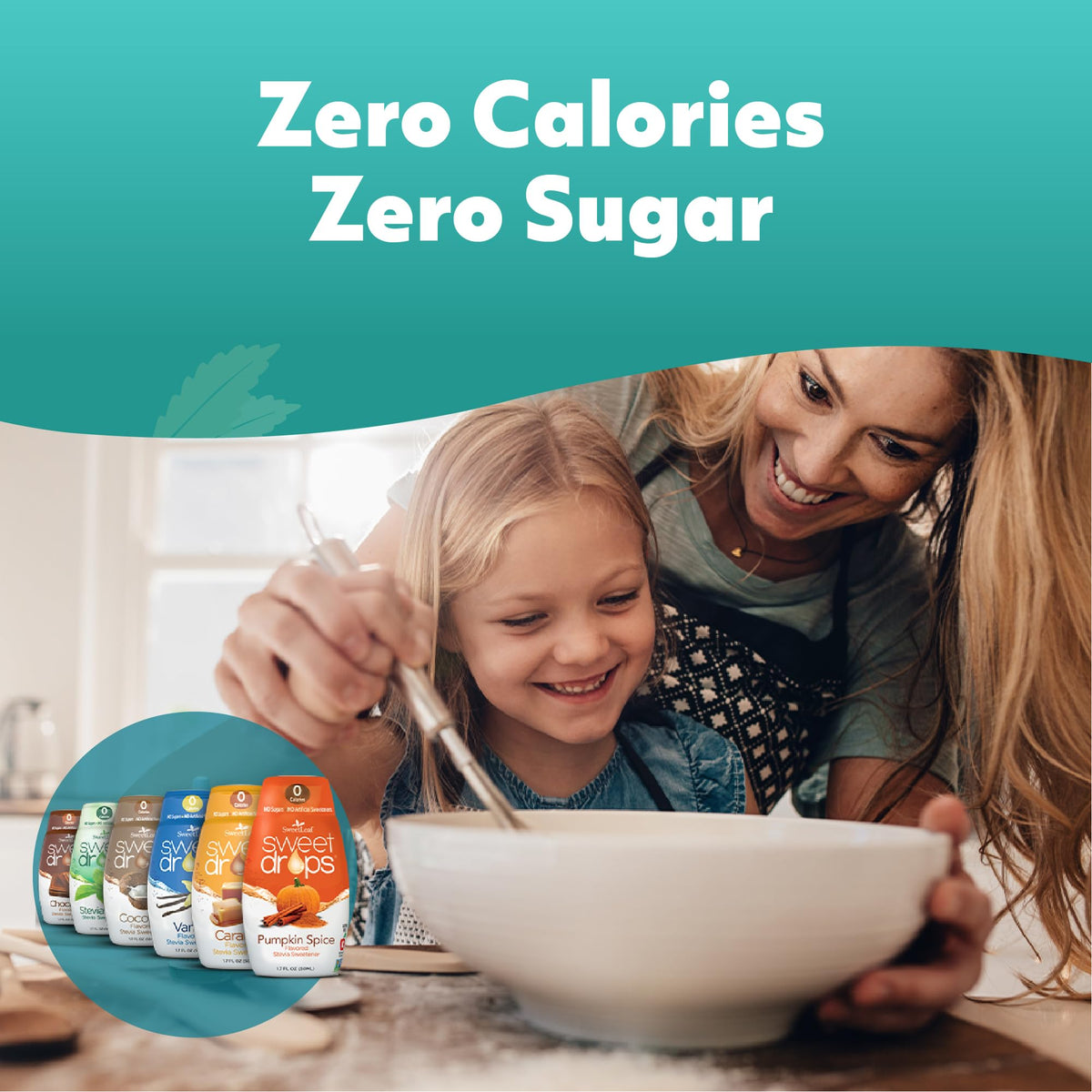 SweetLeaf Sweet Drops - Chocolate Flavored Stevia Liquid, Zero Calories, Keto Friendly, Gluten Free, Pack of 6