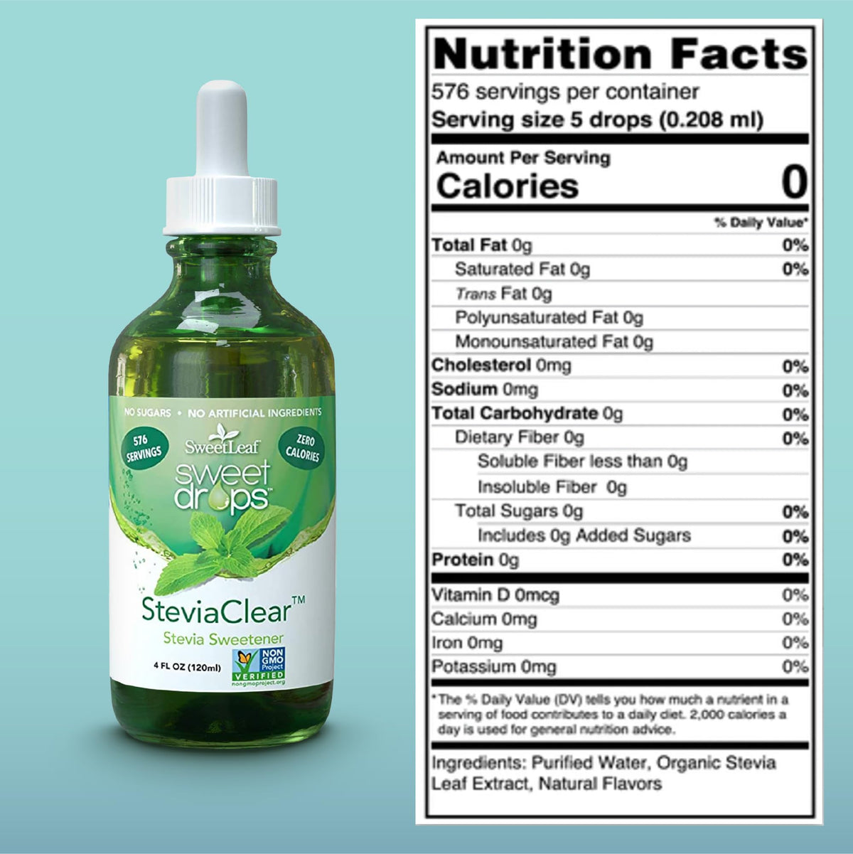 SweetLeaf Sweet Drops – Flavored Stevia Liquid Sweetener, Zero Calorie, Keto Friendly (Pack of 2)