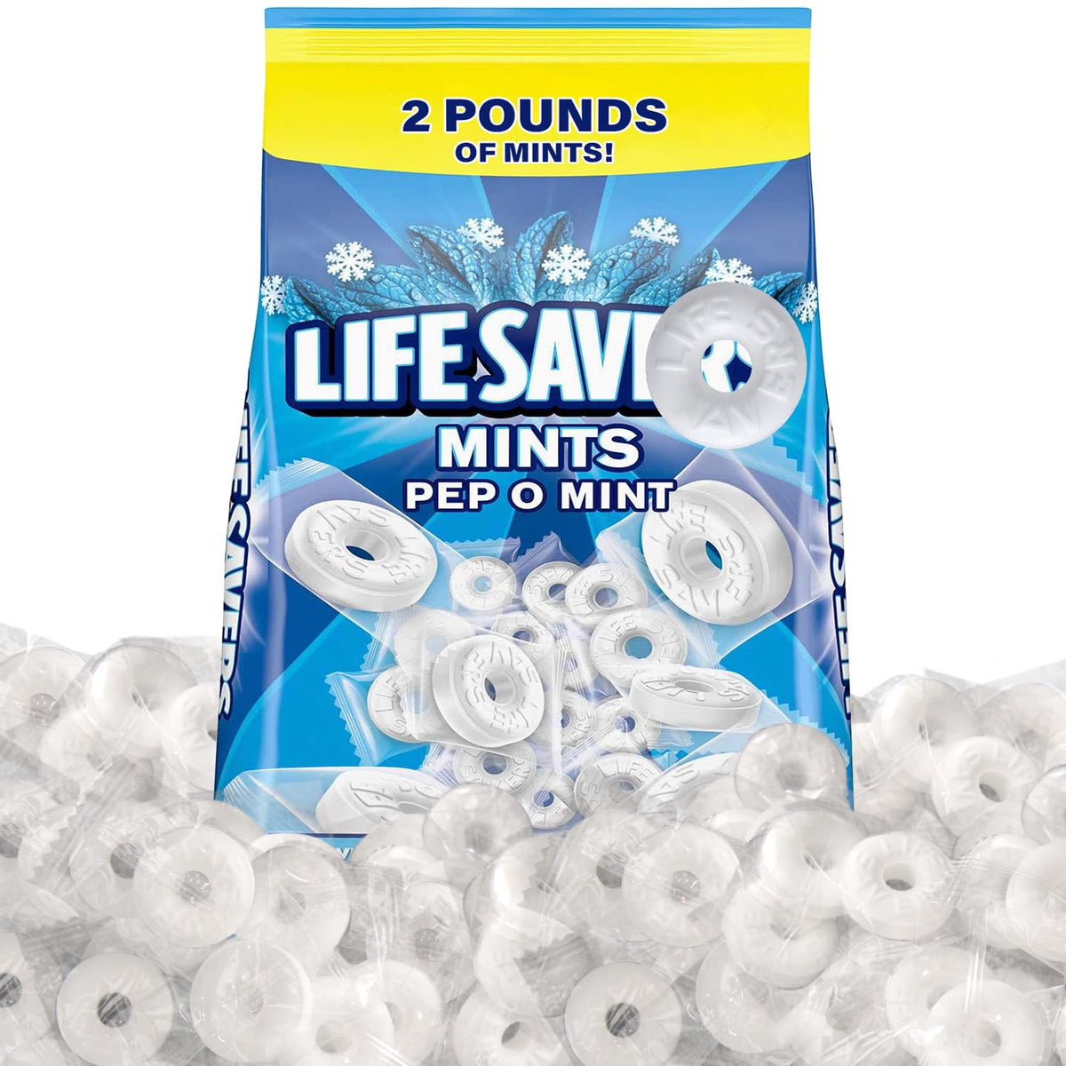 SWEETSIDE CANDY CO. Pep O Mint Hard Candy – 2lb Bulk Mints, Individually Wrapped