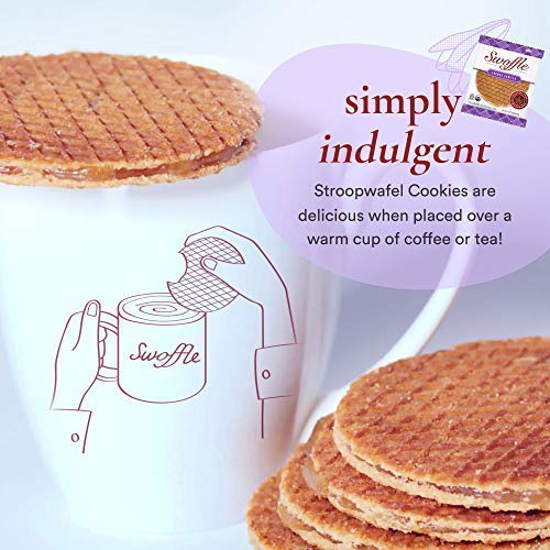 Swoffle Gluten Free Organic Stroopwafels – French Vanilla, 16 Wafers