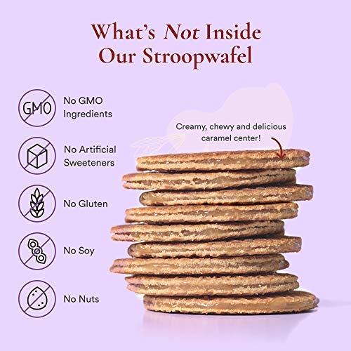 Swoffle Gluten Free Organic Stroopwafels – French Vanilla, 16 Wafers