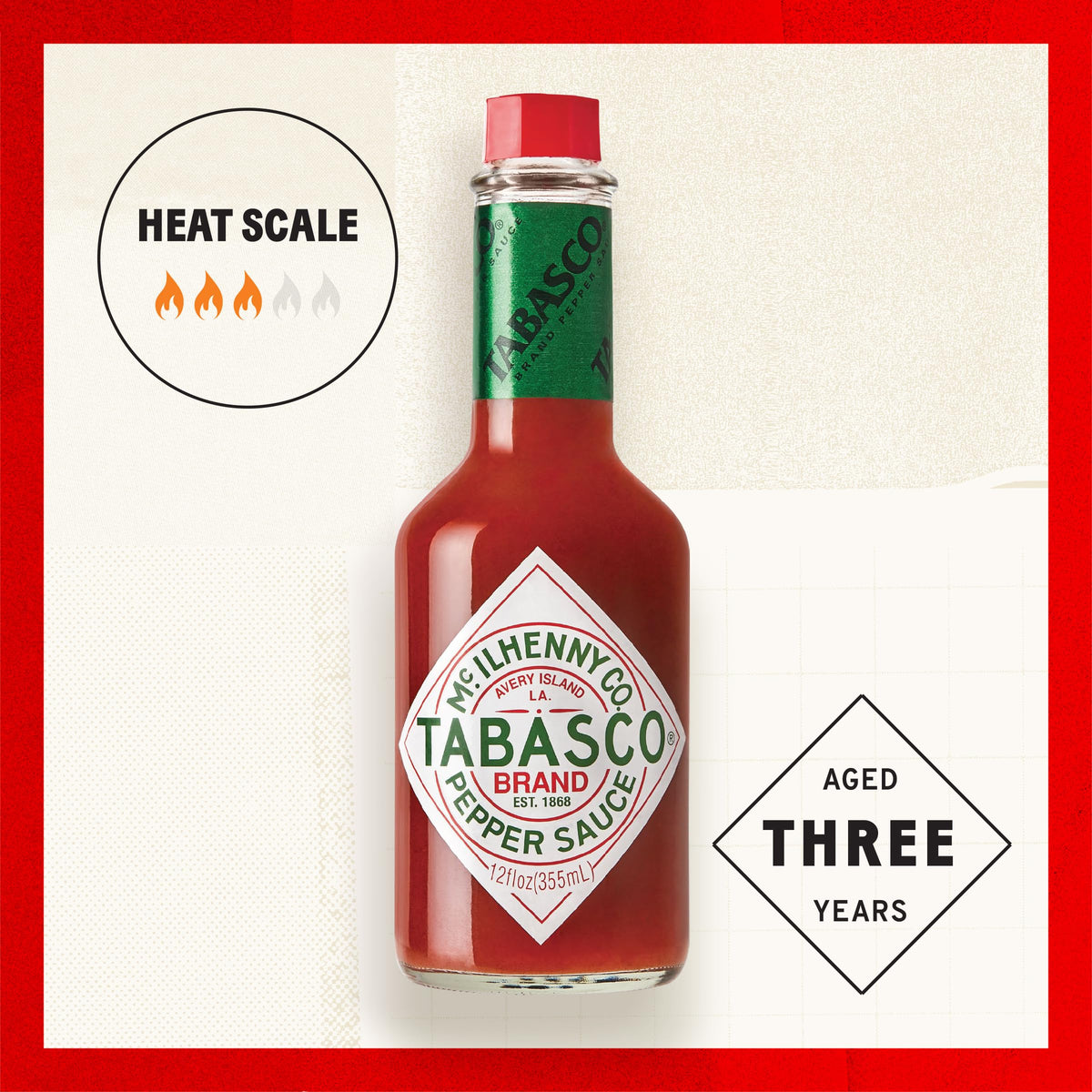TABASCO Original Red Pepper Sauce – 64oz Bulk Jug, Medium Hot, Three-Ingredient Classic