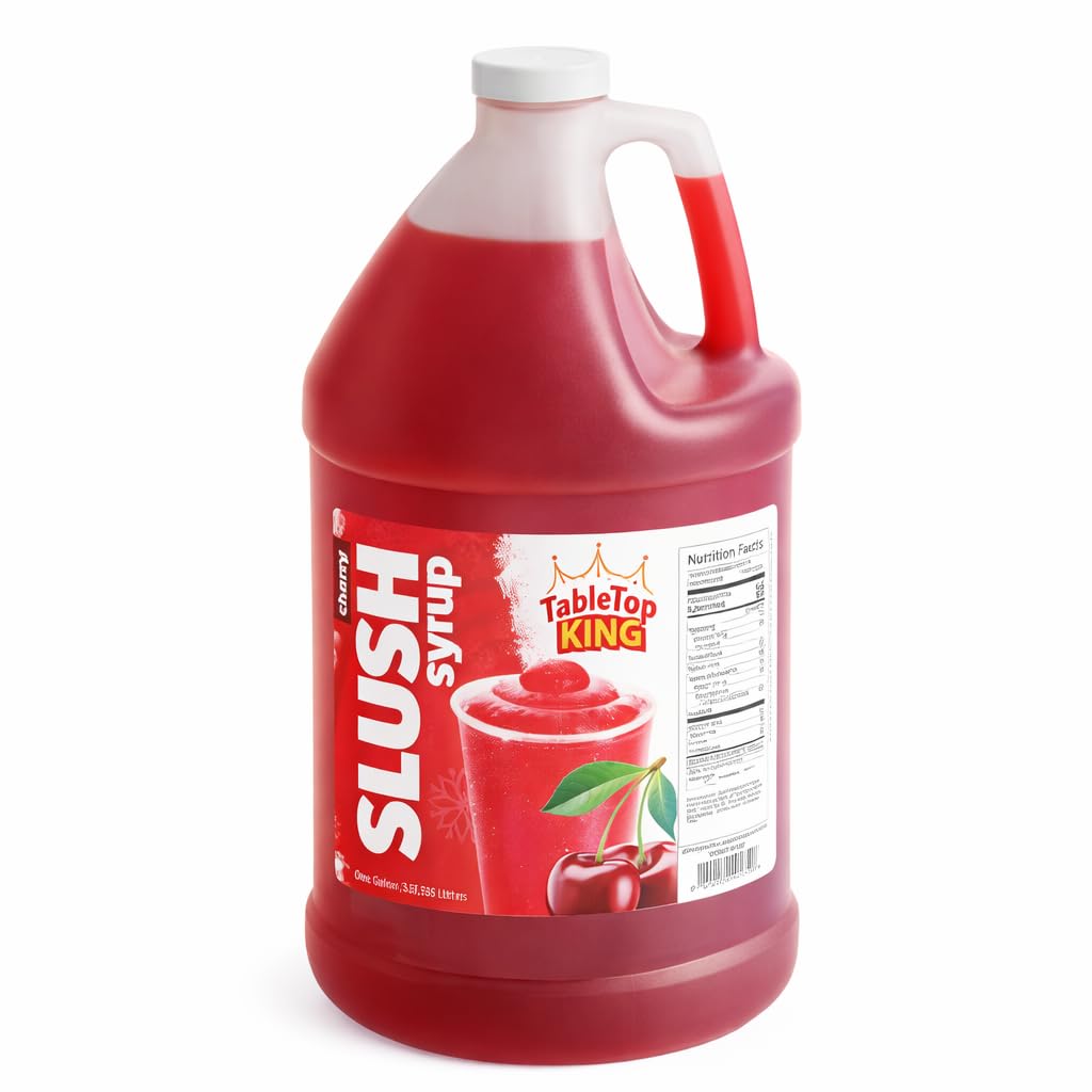 TableTop King Cherry Slushy Mix Concentrate – 1 Gallon, 5:1, Gluten Free, Made in USA