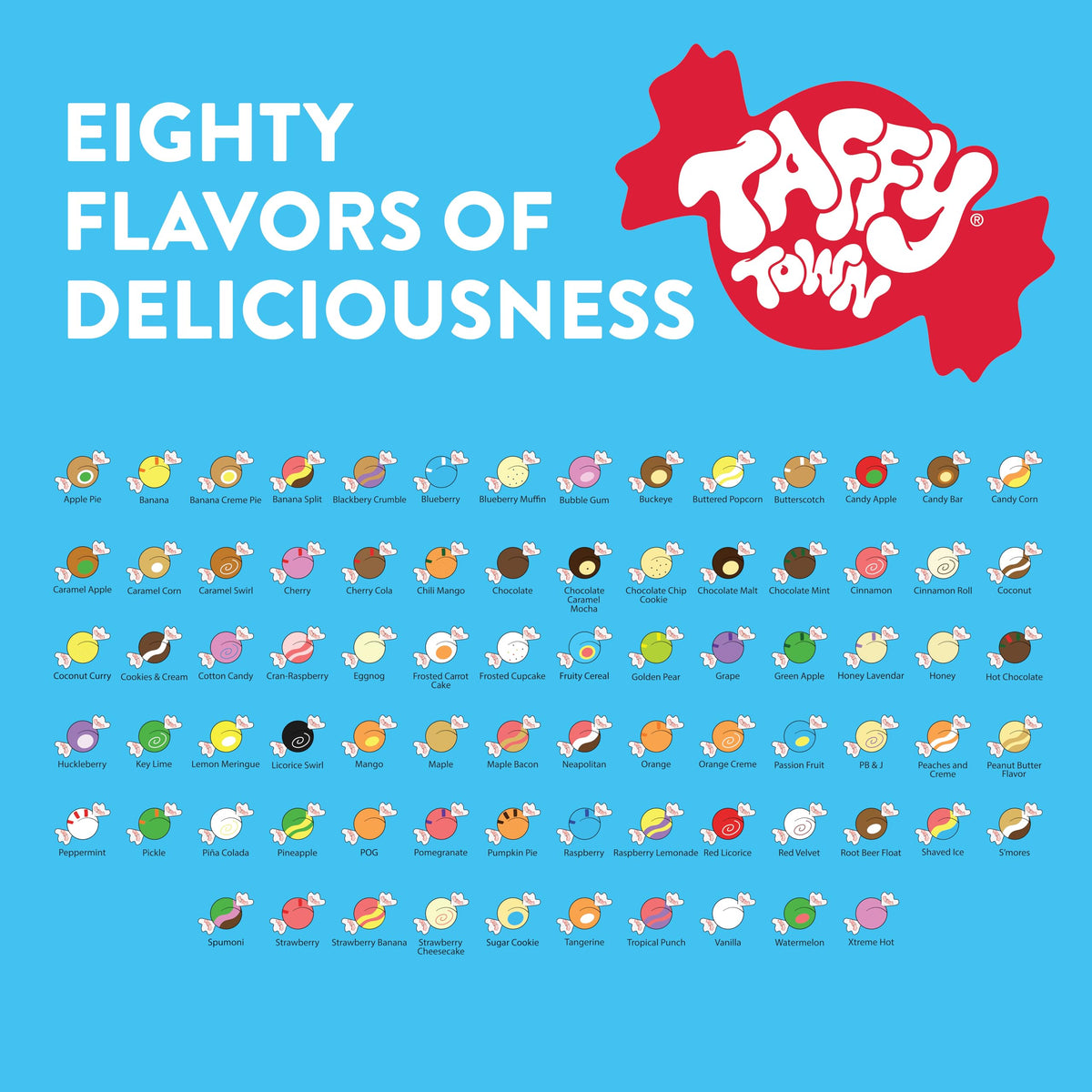 Taffy Town Saltwater Taffy Cotton Candy 2.5Lb – Gourmet, Allergen-Free & USA-Made