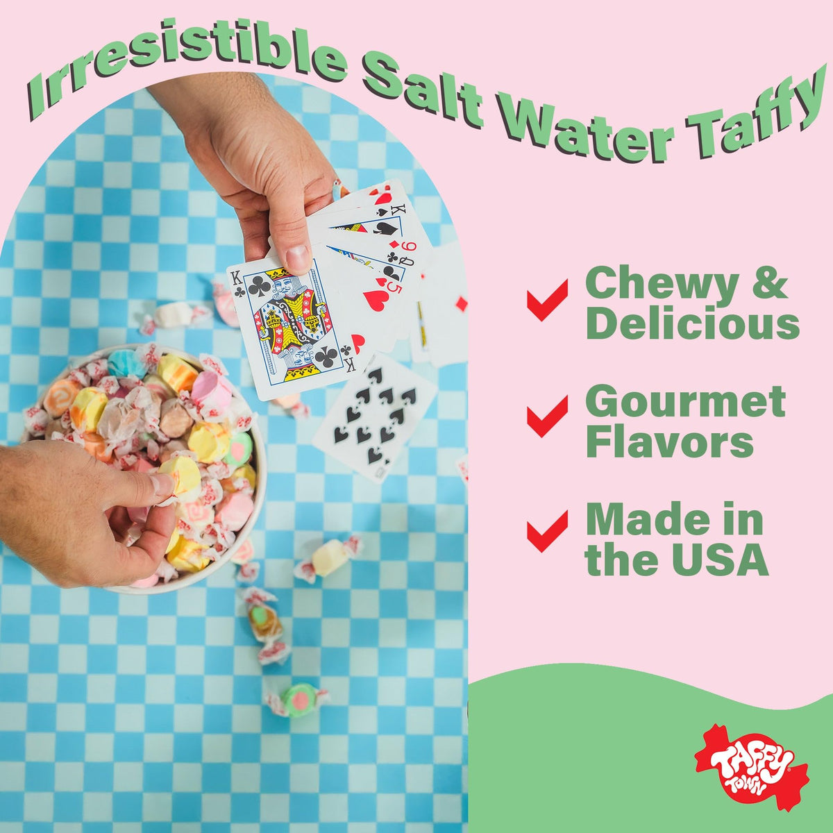 Taffy Town Salt Water Taffy Assortment – 80 Oz (5 lb), Made in USA
