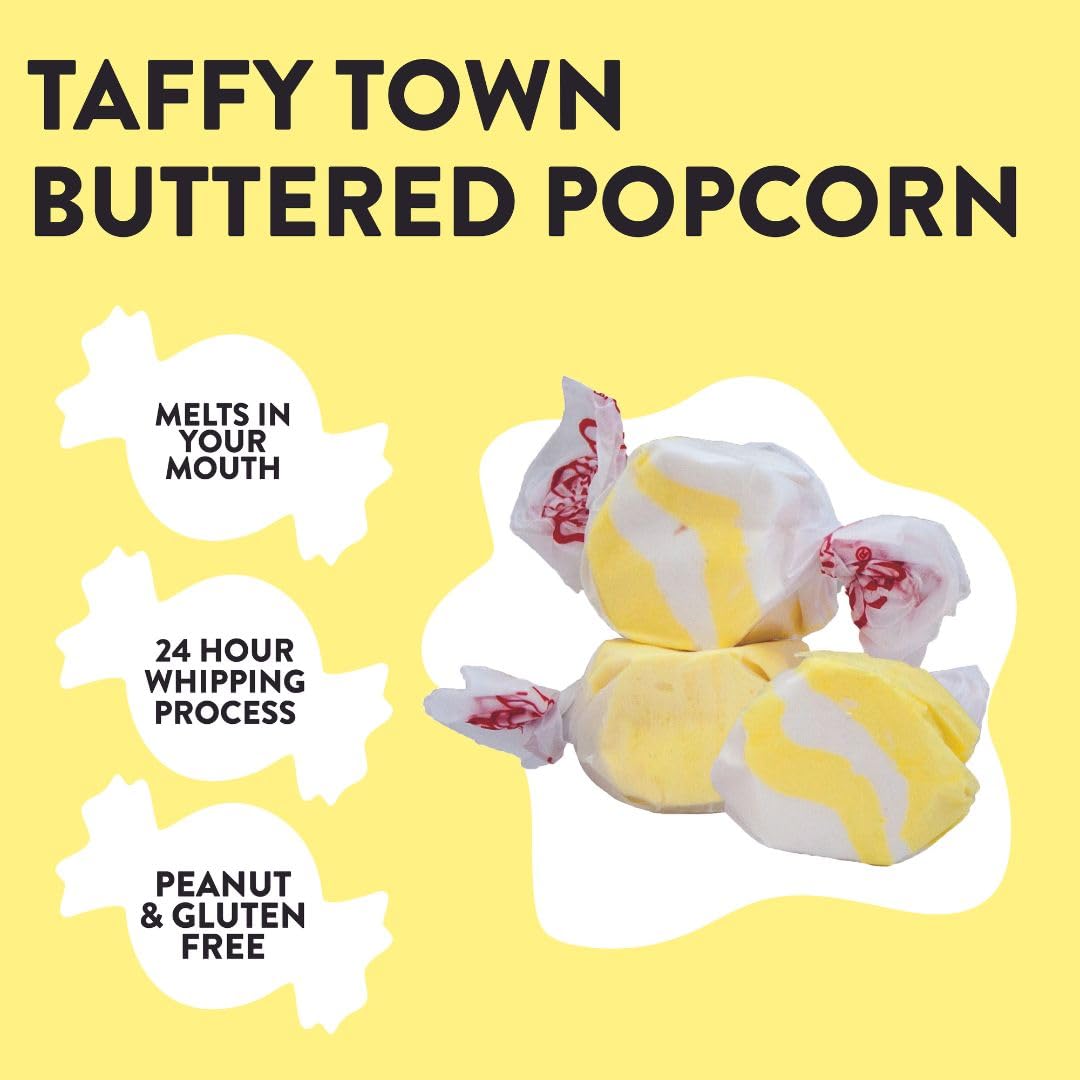 Taffy Town Saltwater Taffy – Buttered Popcorn, 2.5 lb