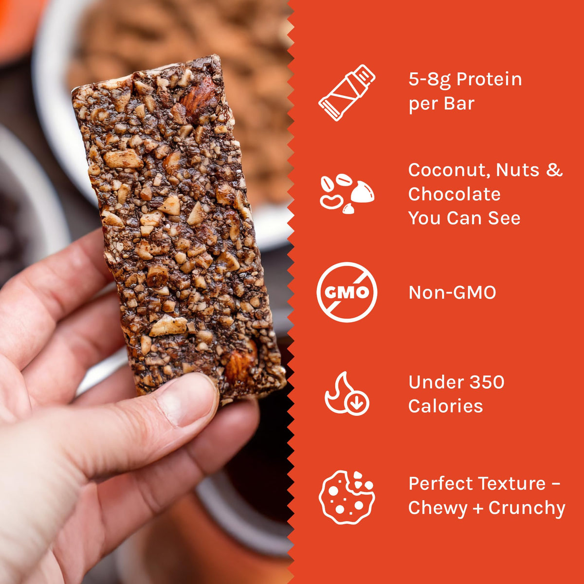 Taos Bakes Variety Pack Trail Mix Bars – 12-Pack, 1.8oz Each | High Protein, High Fiber, Gluten Free & Non-GMO