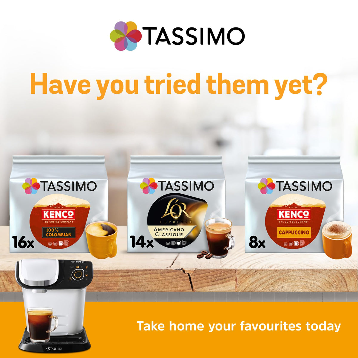 Tassimo Costa Americano T DISCs — 80 Discs (Pack of 5) | Rich, Crema-Topped Costa Coffee