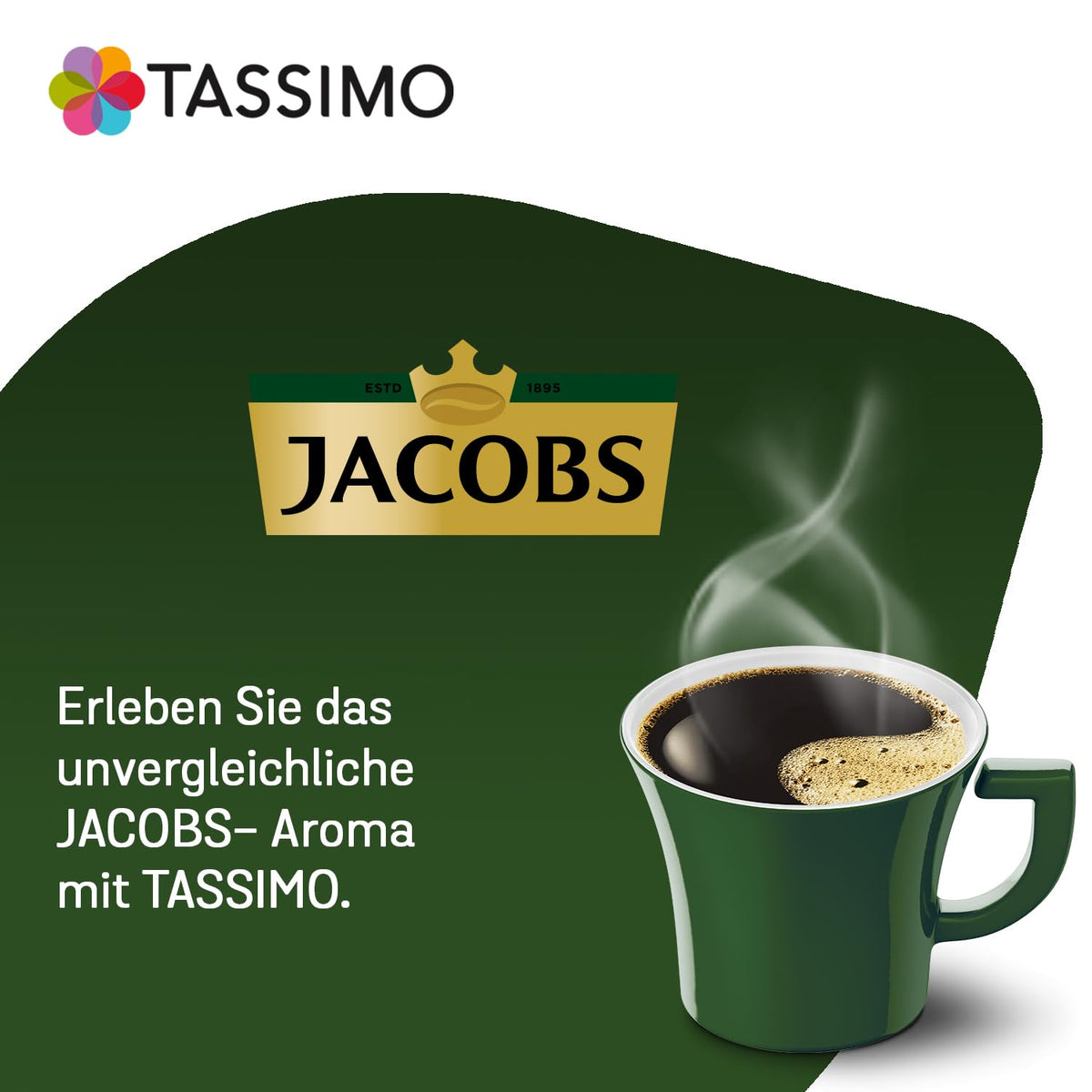 Tassimo Jacobs Espresso — Rainforest Alliance Certified, 5 x 16 T-Discs