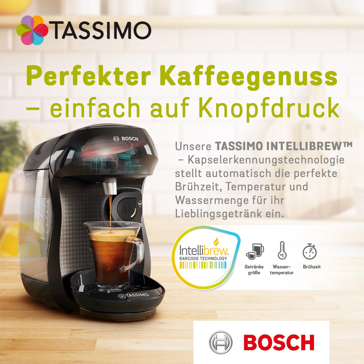 Tassimo Jacobs Espresso — Rainforest Alliance Certified, 5 x 16 T-Discs