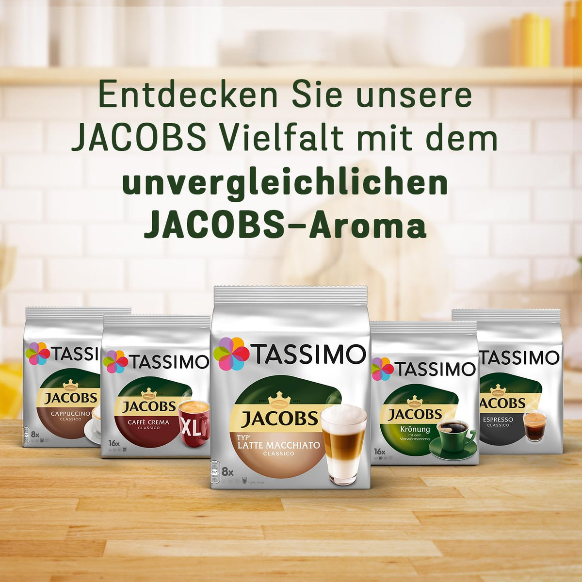 Tassimo Jacobs Espresso — Rainforest Alliance Certified, 5 x 16 T-Discs