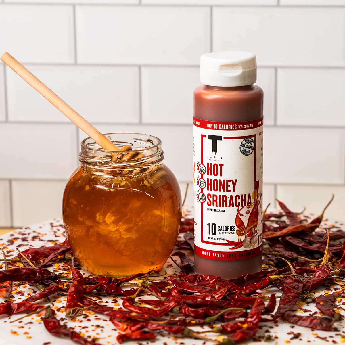 Taste Flavor Co. Grilling, Dipping Sauce & Marinade – Keto Friendly, Low-Calorie, No Oils (3 Pack, Hot Honey Sriracha)