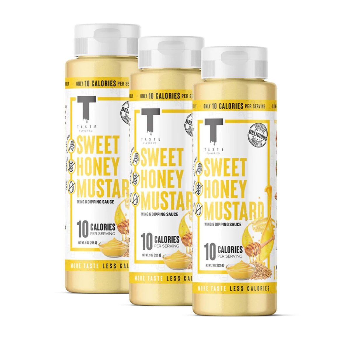 Taste Flavor Co. Grilling, Dipping Sauce & Marinade – Sweet Honey Mustard, Low-Calorie, Keto-Friendly, No Oils (3 Pack)