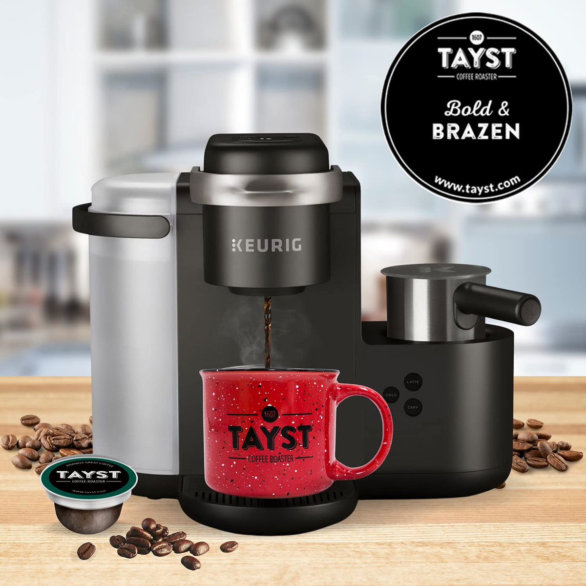 Tayst Coffee Pods – Bold & Brazen Dark Roast (K-Cup Compatible) | Sustainable Single-Serve, Pack of 30