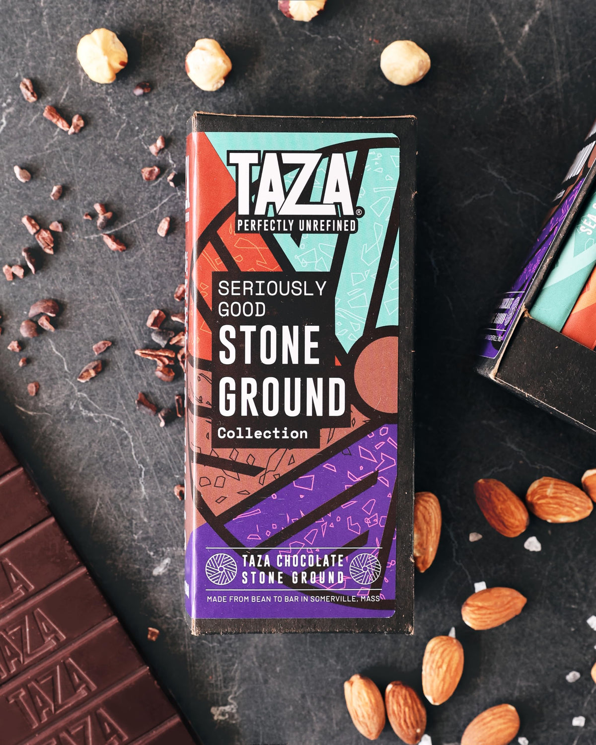 Taza Chocolate Organic Seriously Good Dark Chocolate Bar Variety Pack Bundle, 4 x 2.5 oz, Vegan