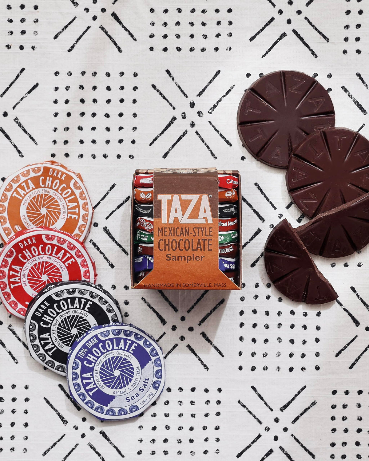Taza Chocolate Organic Mexicano Disc Stone Ground Variety Pack – 8 Vegan Discs (1.35 oz Each)