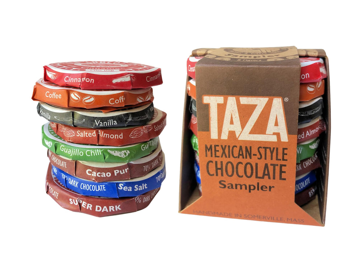 Taza Chocolate Organic Mexicano Disc Stone Ground Variety Pack – 8 Vegan Discs (1.35 oz Each)