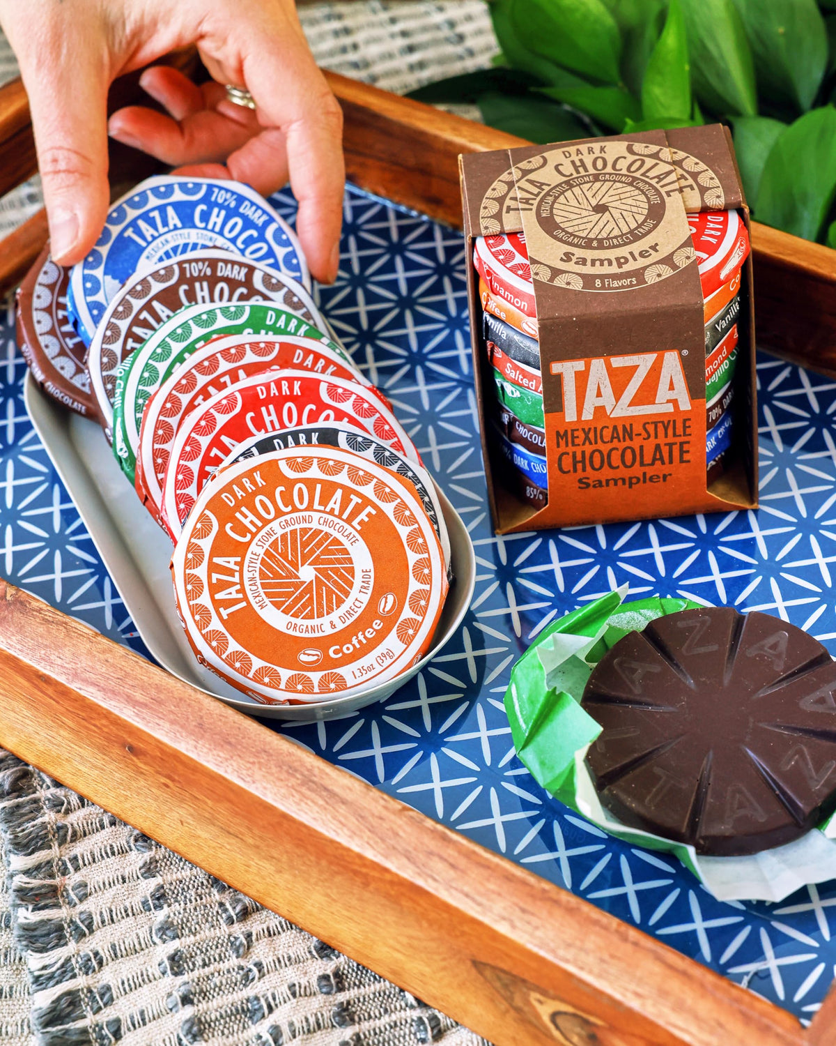 Taza Chocolate Organic Mexicano Disc Stone Ground Variety Pack – 8 Vegan Discs (1.35 oz Each)