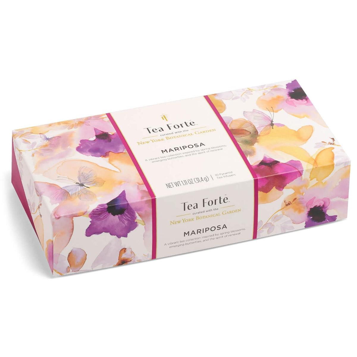 Tea Forte Premium Petite Gift Set – Mariposa Collection, 10 Pyramid Infusers (2 of Each)